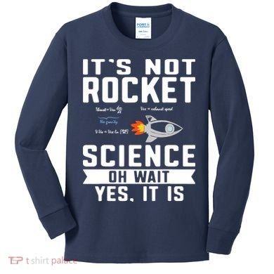 Funny Its Not Rocket Science Aerospace Engineer Equation Kids Long Sleeve Shirt