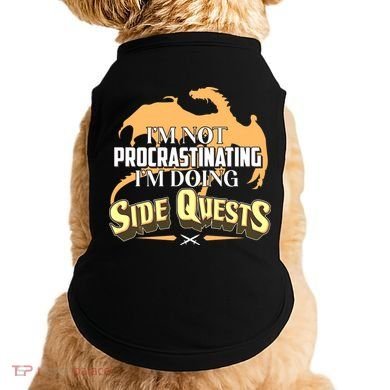 Funny I'm Not Procrastinating I'm Doing SIde Quest Dungeon And Dragons Fan Doggie Tank
