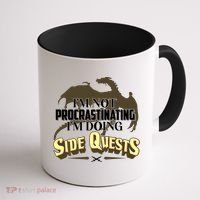 Funny I'm Not Procrastinating I'm Doing SIde Quest Dungeon And Dragons Fan Coffee Mug thumb 1
