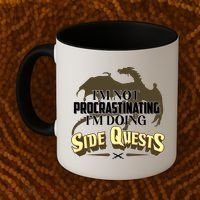 Funny I'm Not Procrastinating I'm Doing SIde Quest Dungeon And Dragons Fan Coffee Mug thumb 2