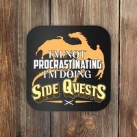 Funny I'm Not Procrastinating I'm Doing SIde Quest Dungeon And Dragons Fan Coaster thumb 0