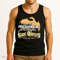 Funny I'm Not Procrastinating I'm Doing SIde Quest Dungeon And Dragons Fan Tank Top thumb 3