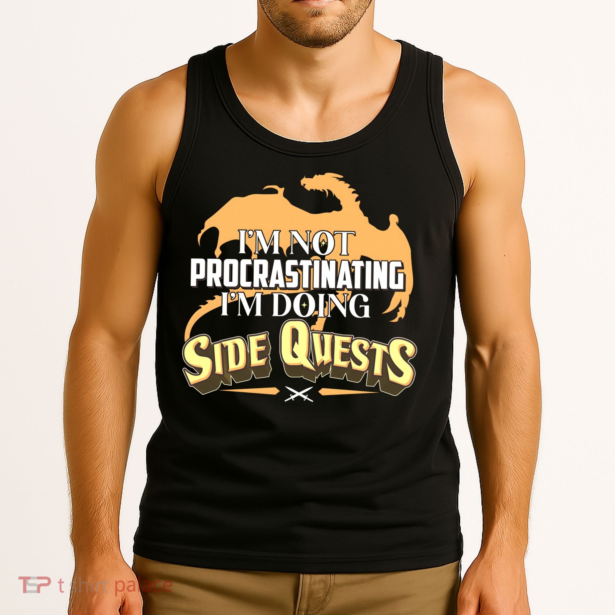 Funny I'm Not Procrastinating I'm Doing SIde Quest Dungeon And Dragons Fan Tank Top