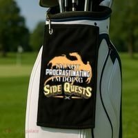 Funny I'm Not Procrastinating I'm Doing SIde Quest Dungeon And Dragons Fan Golf Towel thumb 2