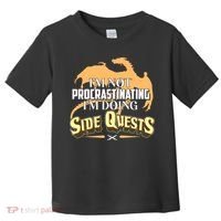 Funny I'm Not Procrastinating I'm Doing SIde Quest Dungeon And Dragons Fan Toddler T-Shirt thumb 0