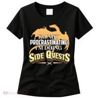 Funny I'm Not Procrastinating I'm Doing SIde Quest Dungeon And Dragons Fan Women's T-Shirt thumb 0