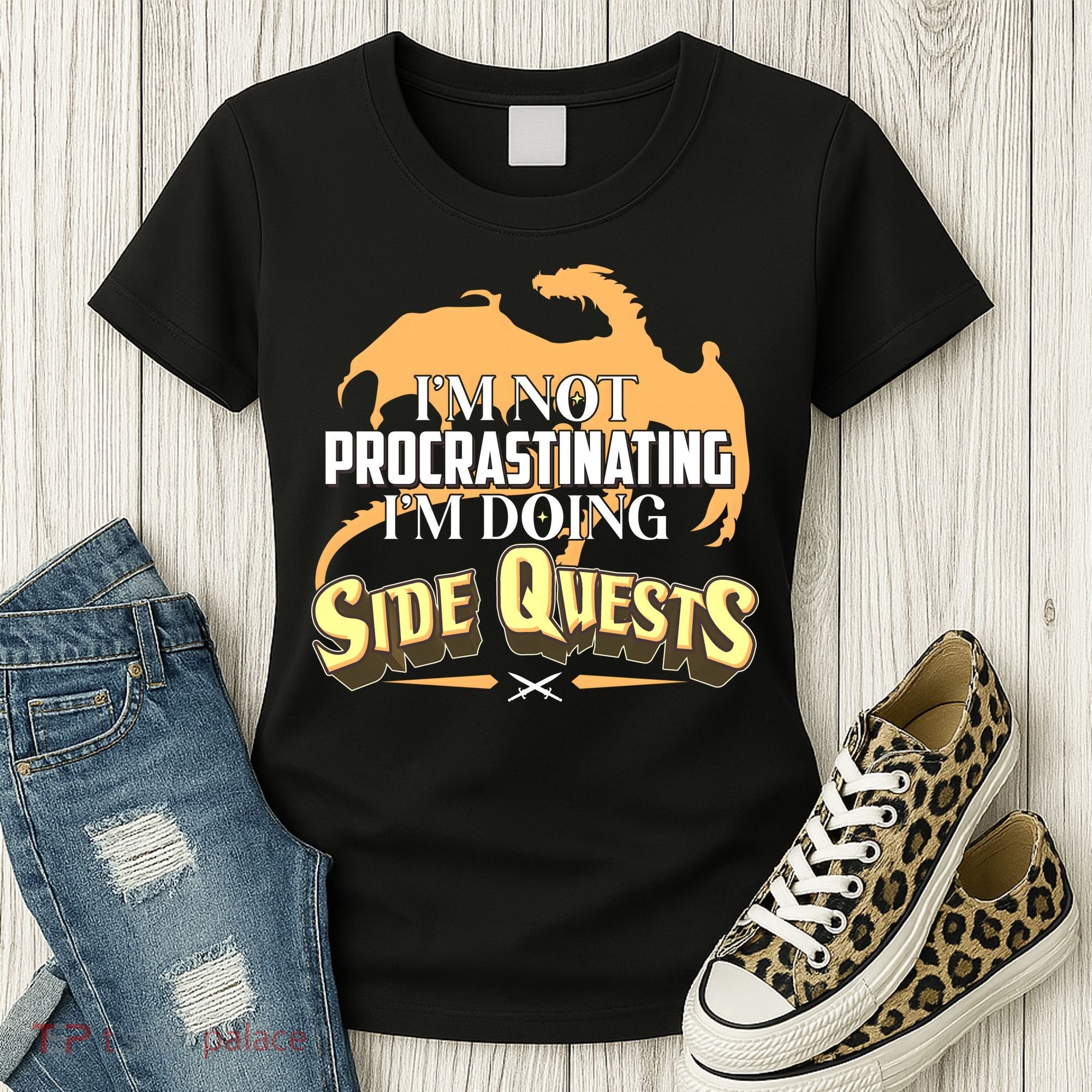 Funny I'm Not Procrastinating I'm Doing SIde Quest Dungeon And Dragons Fan Women's T-Shirt