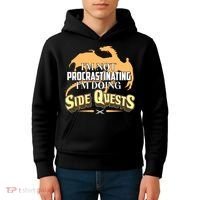 Funny I'm Not Procrastinating I'm Doing SIde Quest Dungeon And Dragons Fan Kids Hoodie thumb 4