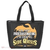 Funny I'm Not Procrastinating I'm Doing SIde Quest Dungeon And Dragons Fan Tote Bag thumb 0