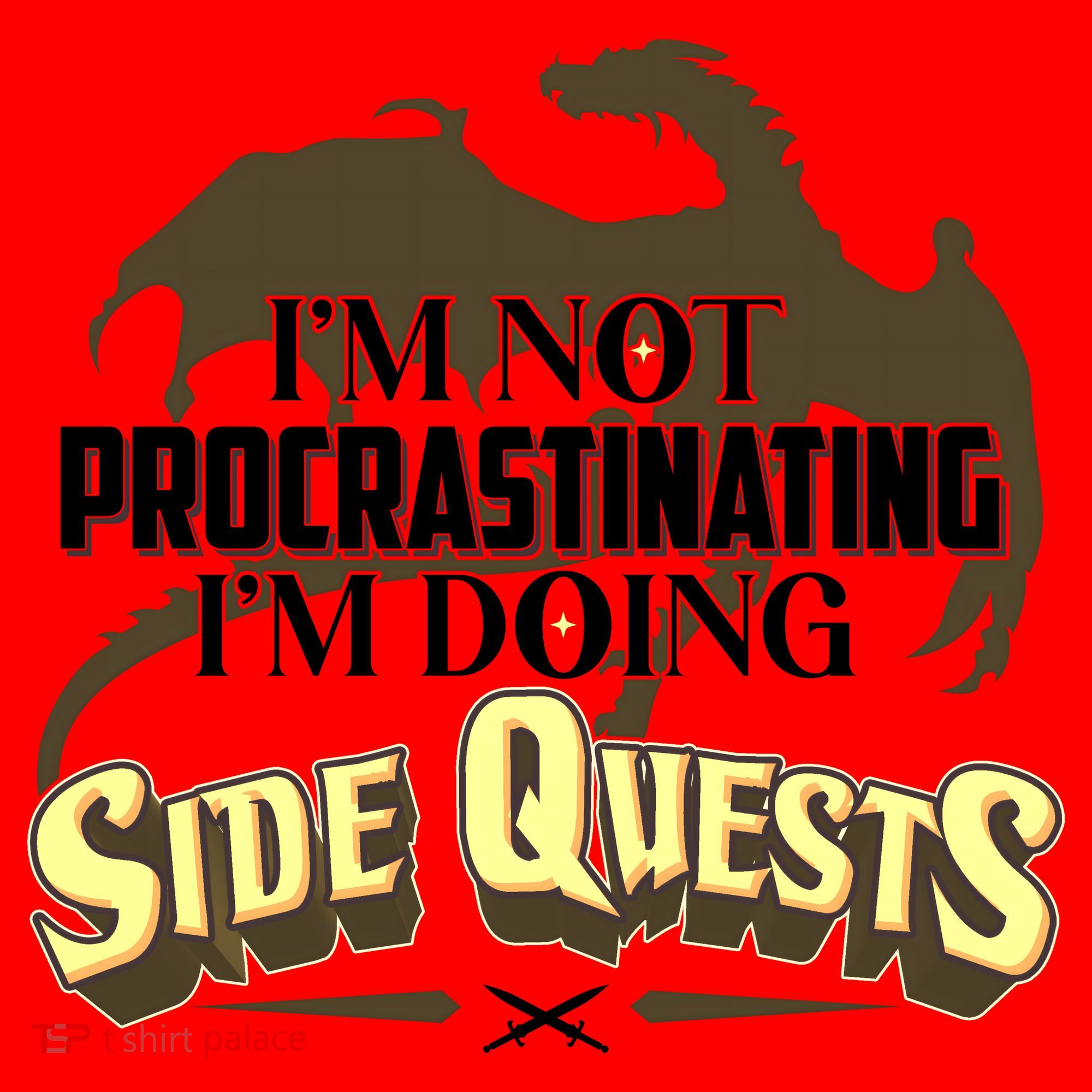 Funny I'm Not Procrastinating I'm Doing SIde Quest Dungeon And Dragons Fan Santa Hat