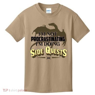 Funny I'm Not Procrastinating I'm Doing SIde Quest Dungeon And Dragons Fan Kids T-Shirt