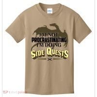 Funny I'm Not Procrastinating I'm Doing SIde Quest Dungeon And Dragons Fan Kids T-Shirt thumb 0