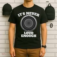 Funny It's Never Loud Enough Car Audio Subwoofer Gift T-Shirt thumb 6