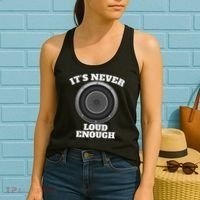 Funny It's Never Loud Enough Car Audio Subwoofer Gift Women's Tank Top thumb 2
