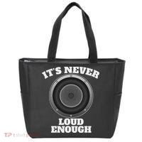 Funny It's Never Loud Enough Car Audio Subwoofer Gift Tote Bag thumb 0
