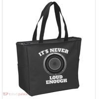 Funny It's Never Loud Enough Car Audio Subwoofer Gift Tote Bag thumb 2