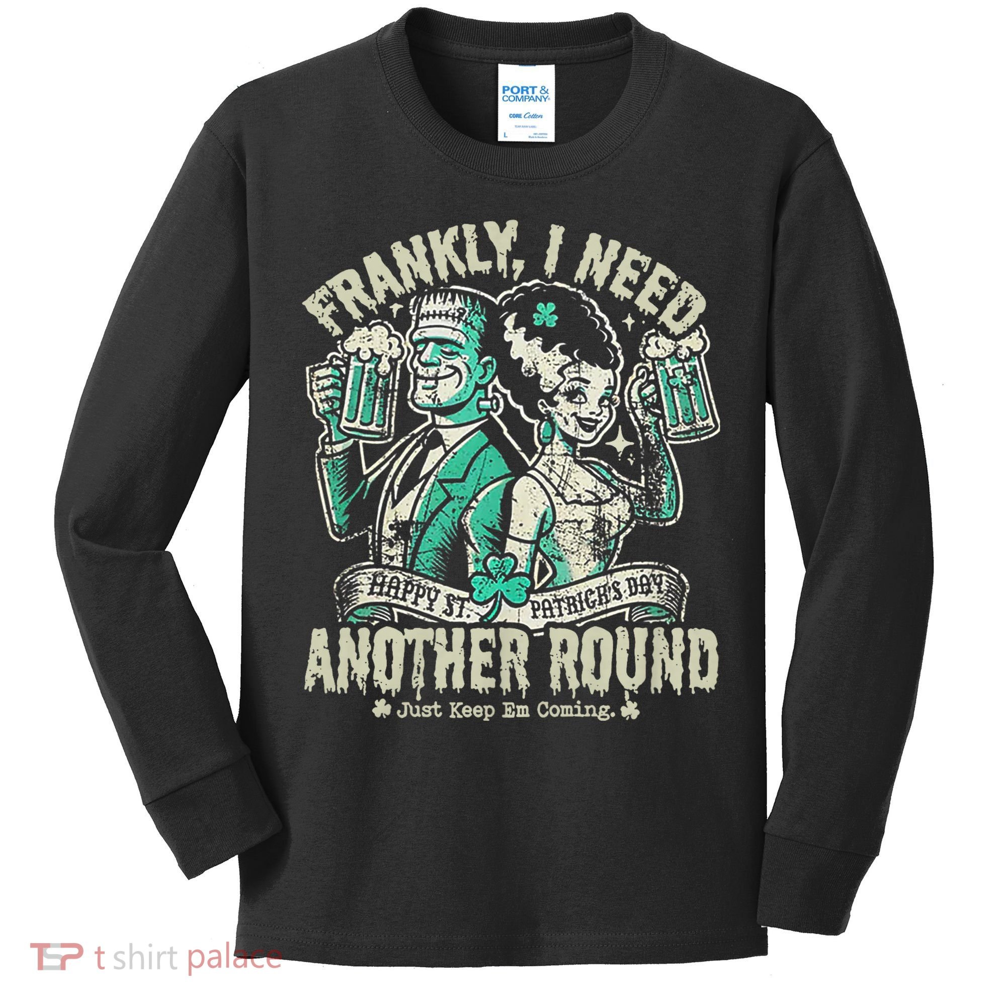 Frankly I Need Another Round Drinking Kids Long Sleeve Shirt