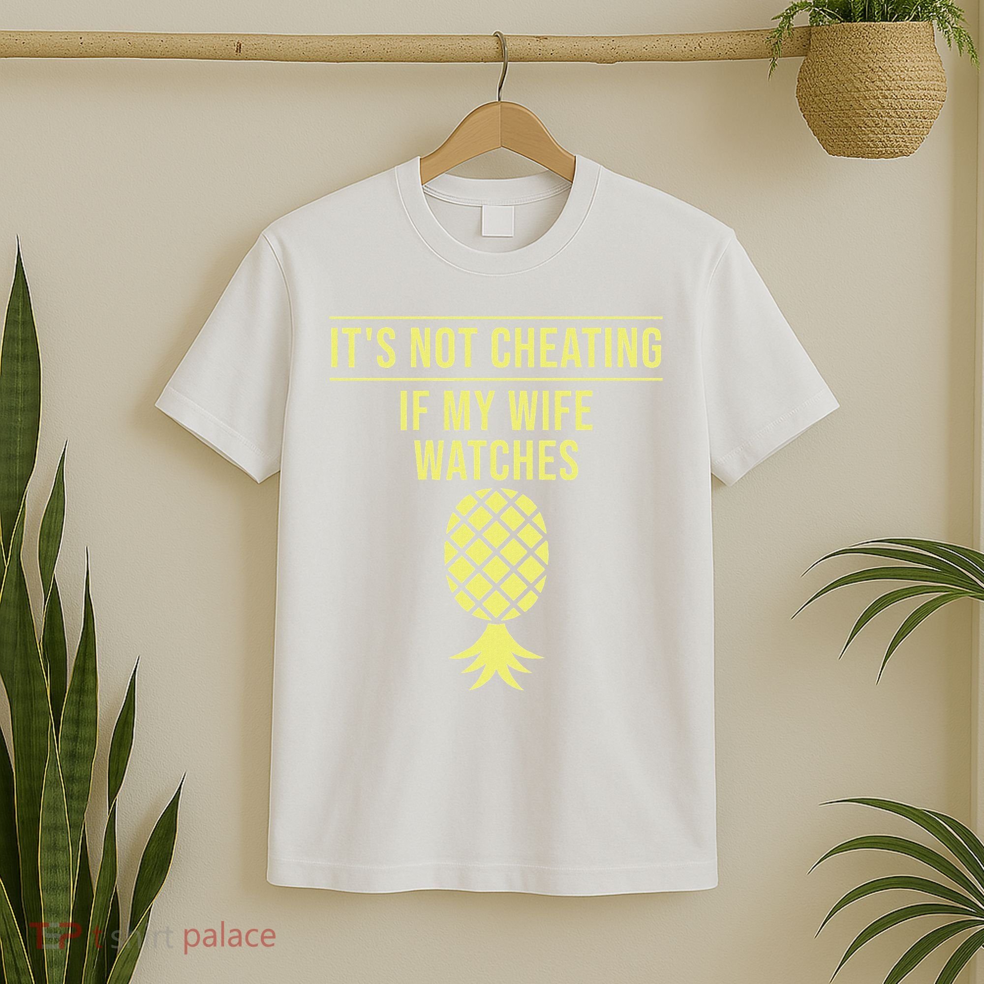 Funny ItS Not Cheating If My Wife Watches Gift Husbands T-Shirt