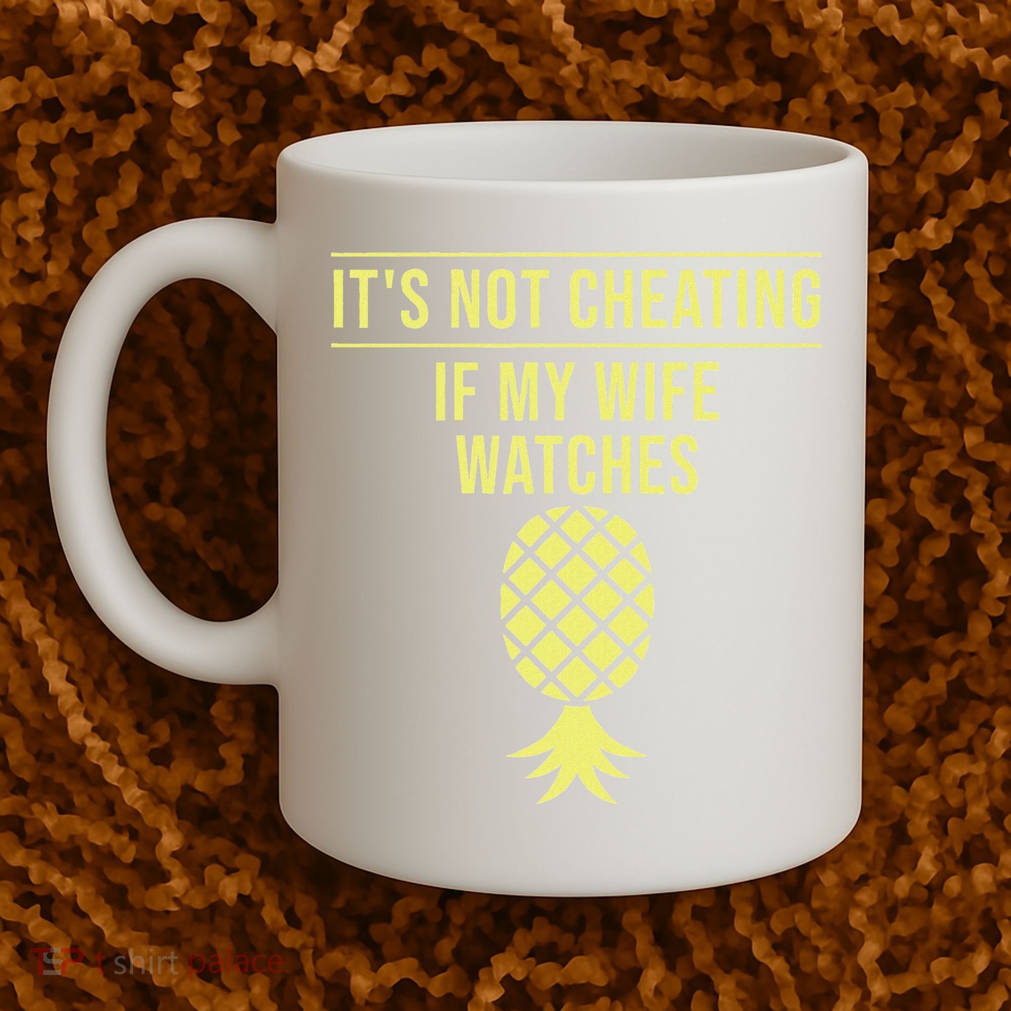 Funny ItS Not Cheating If My Wife Watches Gift Husbands Coffee Mug