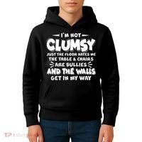Funny I'm Not Clumsy Kids Hoodie thumb 4