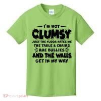 Funny I'm Not Clumsy Kids T-Shirt thumb 0