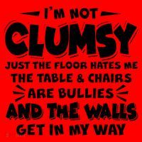 Funny I'm Not Clumsy Santa Hat thumb 1