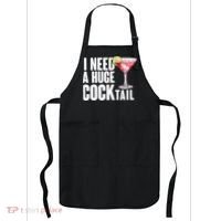 Funny I Need A Huge Cocktail Drink Humor Apron thumb 0