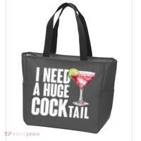 Funny I Need A Huge Cocktail Drink Humor Tote Bag thumb 3