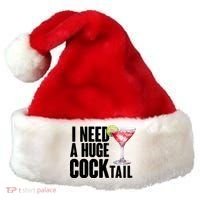 Funny I Need A Huge Cocktail Drink Humor Santa Hat thumb 0