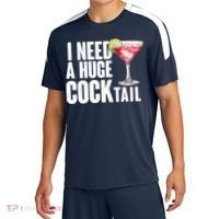 Funny I Need A Huge Cocktail Drink Humor Sport-Tek Competitor United Soccer Jersey thumb 0
