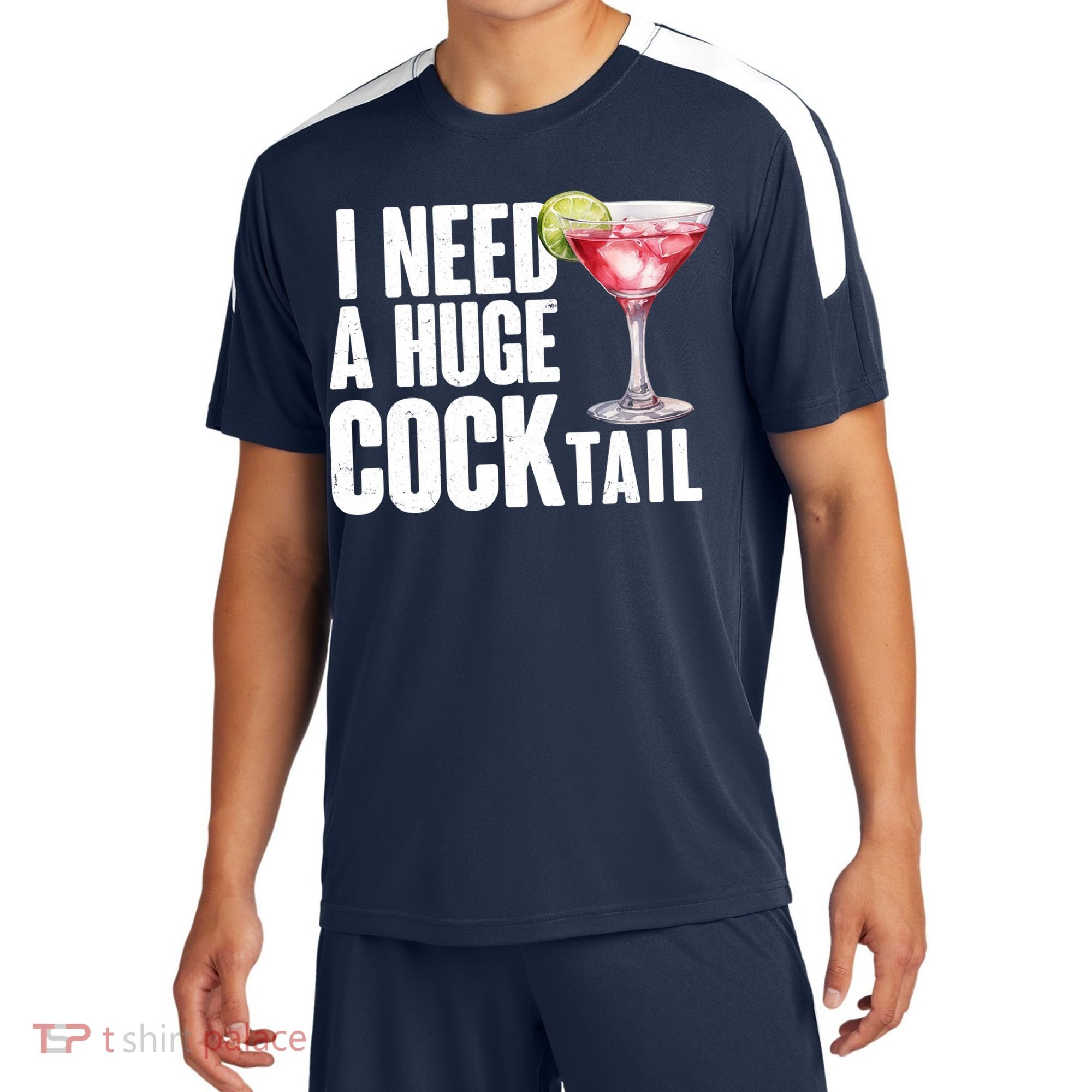 Funny I Need A Huge Cocktail Drink Humor Sport-Tek Competitor United Soccer Jersey