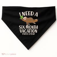 Funny I Need A Six Month Vacation Twice A Year USA-Made Doggie Bandana thumb 0