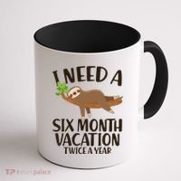 Funny I Need A Six Month Vacation Twice A Year Coffee Mug thumb 1