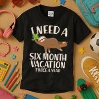 Funny I Need A Six Month Vacation Twice A Year Kids T-Shirt thumb 3