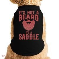 Funny Its Not A Beard Its A Saddle Gift Beard Lover Doggie Tank thumb 0