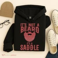Funny Its Not A Beard Its A Saddle Gift Beard Lover Hoodie thumb 4