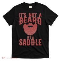 Funny Its Not A Beard Its A Saddle Gift Beard Lover T-Shirt thumb 0