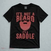 Funny Its Not A Beard Its A Saddle Gift Beard Lover T-Shirt thumb 5