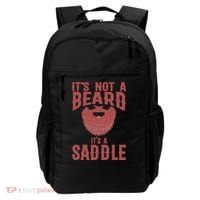 Funny Its Not A Beard Its A Saddle Gift Beard Lover Backpack thumb 0