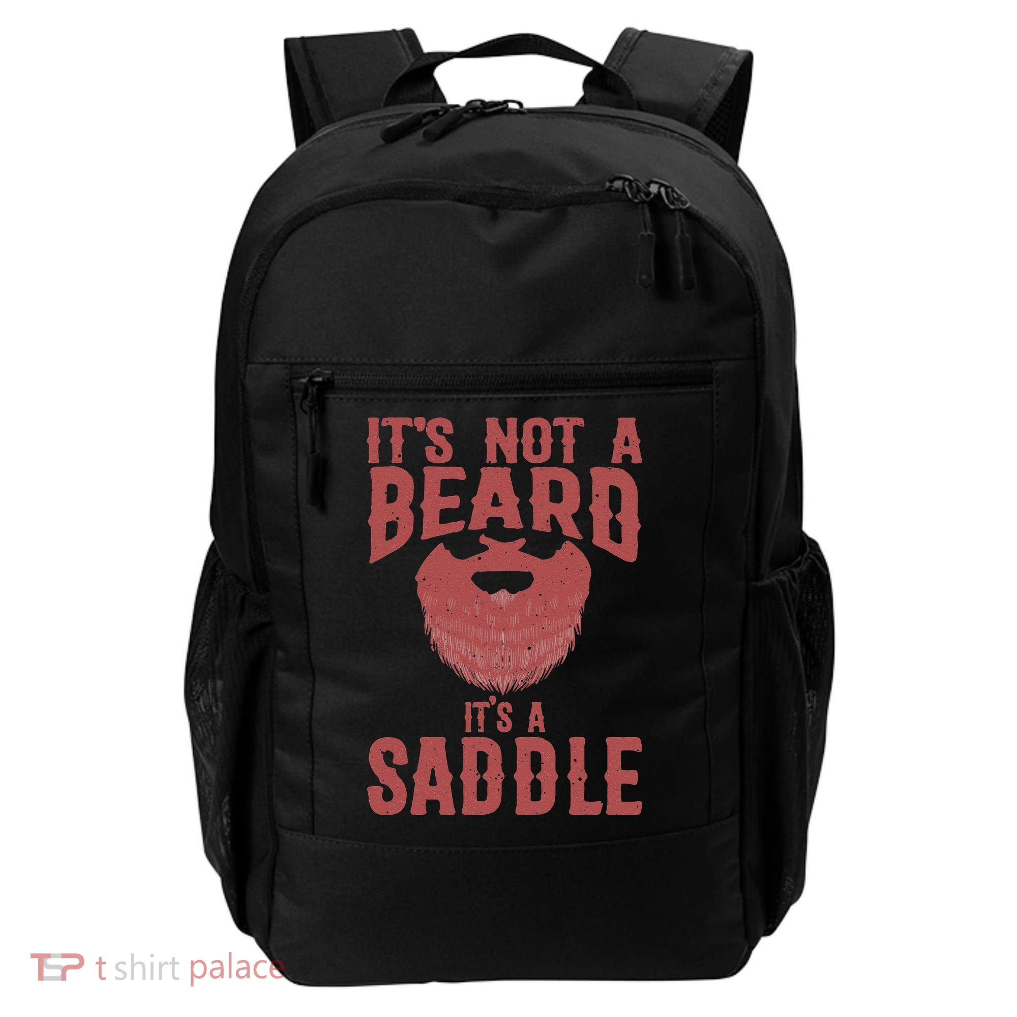 Funny Its Not A Beard Its A Saddle Gift Beard Lover Backpack