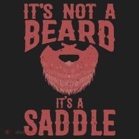 Funny Its Not A Beard Its A Saddle Gift Beard Lover Hat thumb 2
