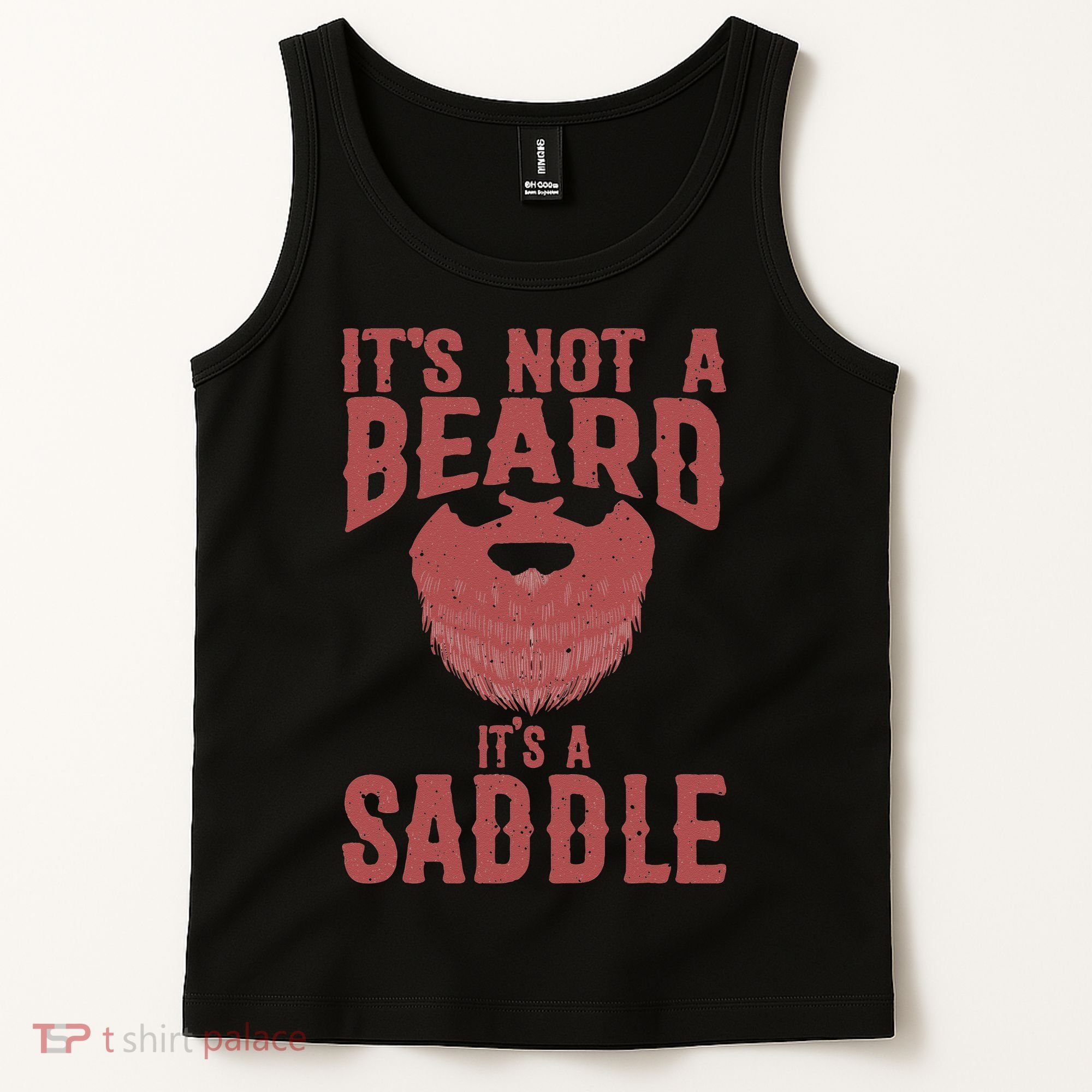 Funny Its Not A Beard Its A Saddle Gift Beard Lover Tank Top