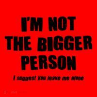 Funny Im Not The Bigger Person I Suggest You Leave Me Alone Santa Hat thumb 1
