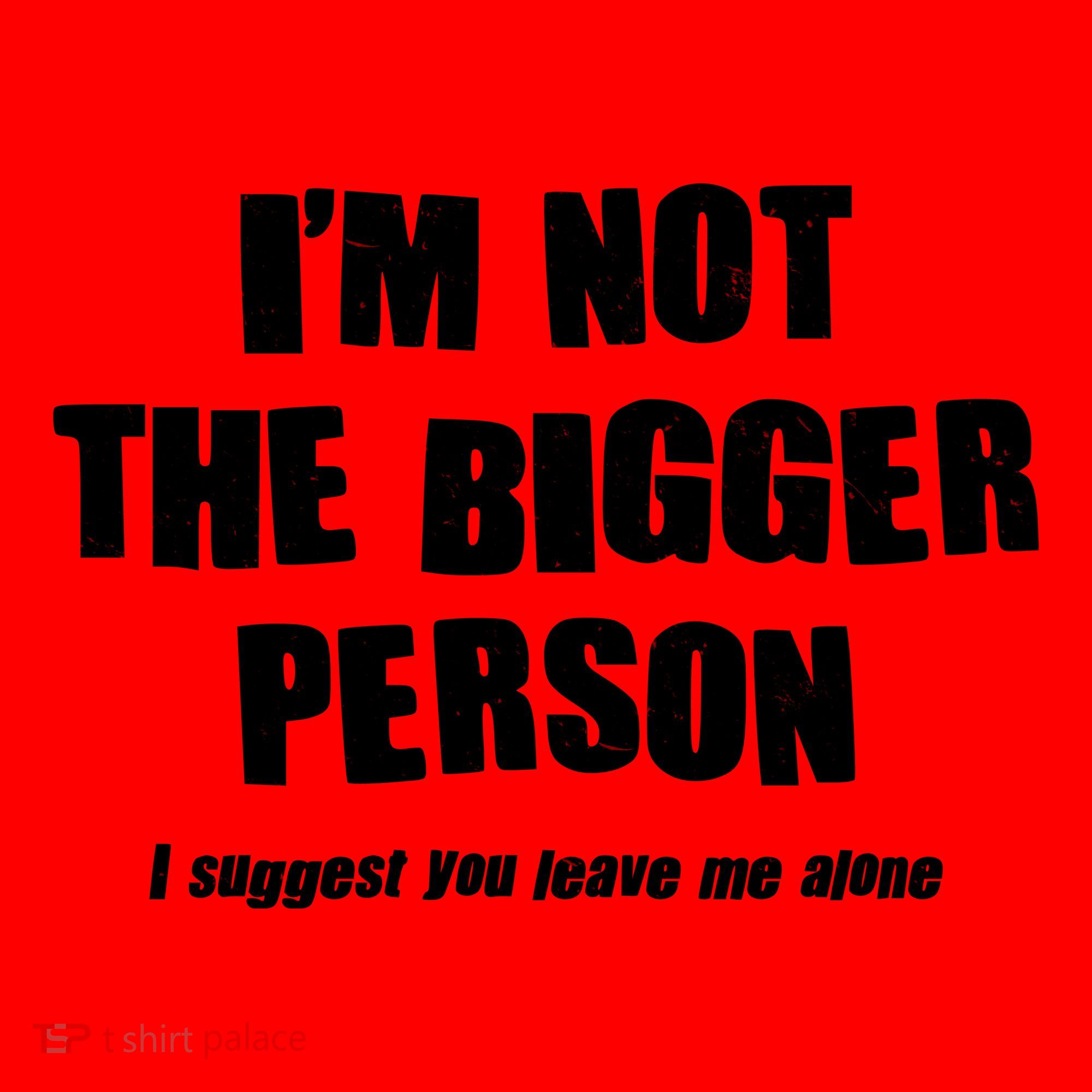 Funny Im Not The Bigger Person I Suggest You Leave Me Alone Santa Hat