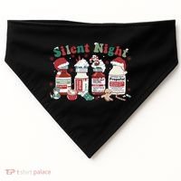 Funny Icu Nurse Christmas Silent Night Gift USA-Made Doggie Bandana thumb 0