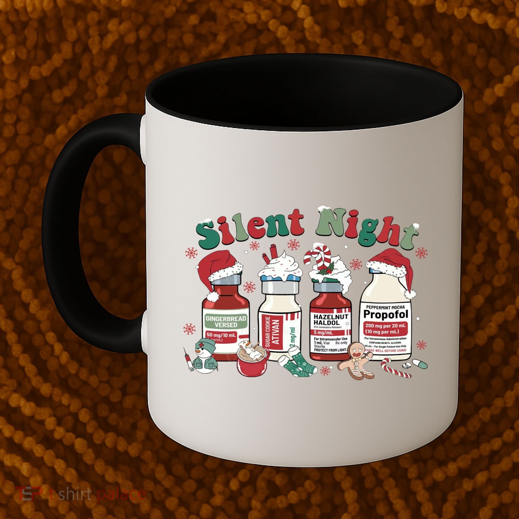 Funny Icu Nurse Christmas Silent Night Gift Coffee Mug
