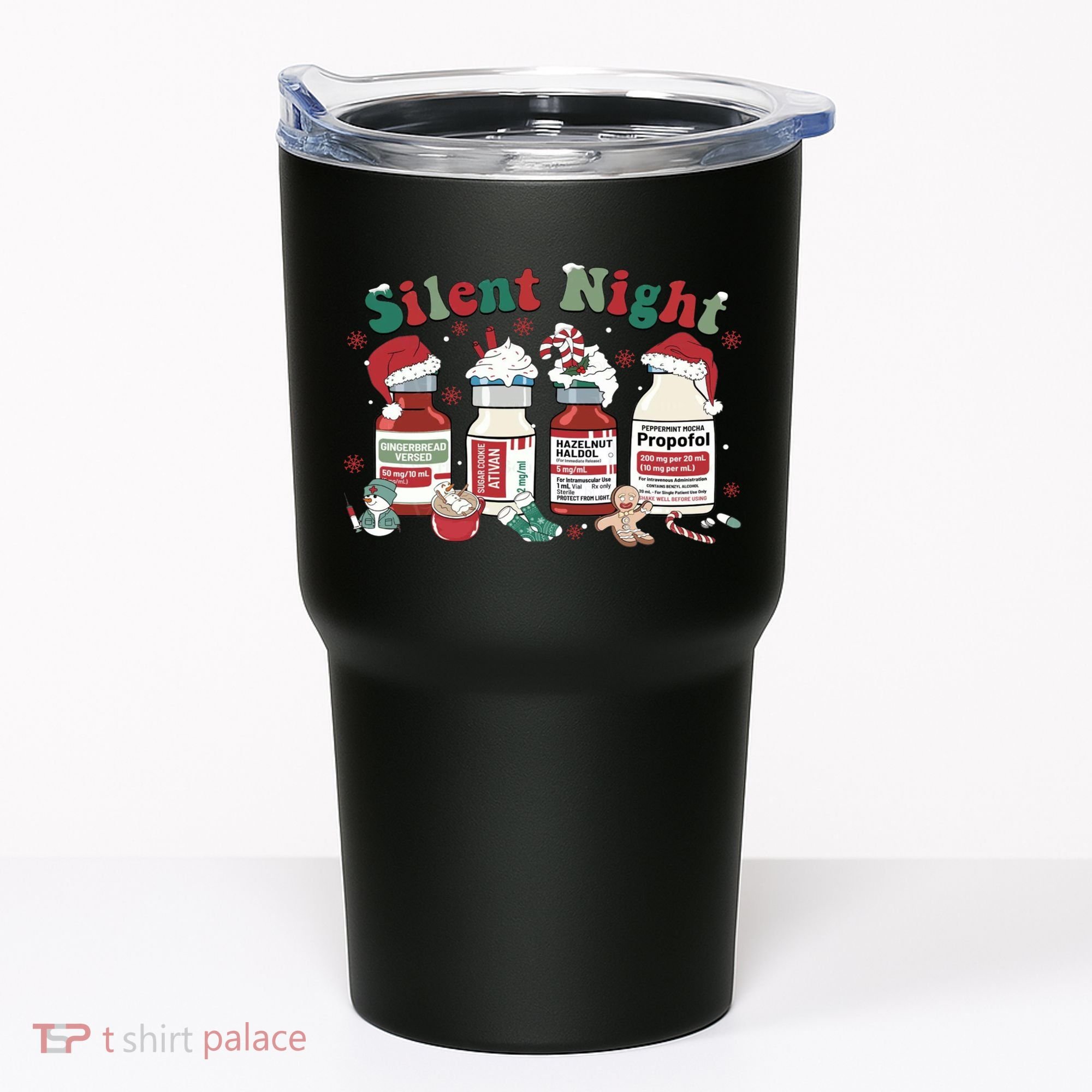 Funny Icu Nurse Christmas Silent Night Gift Tumbler