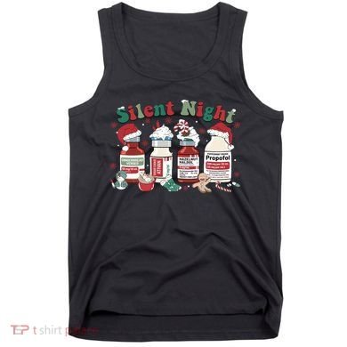 Funny Icu Nurse Christmas Silent Night Gift Tank Top