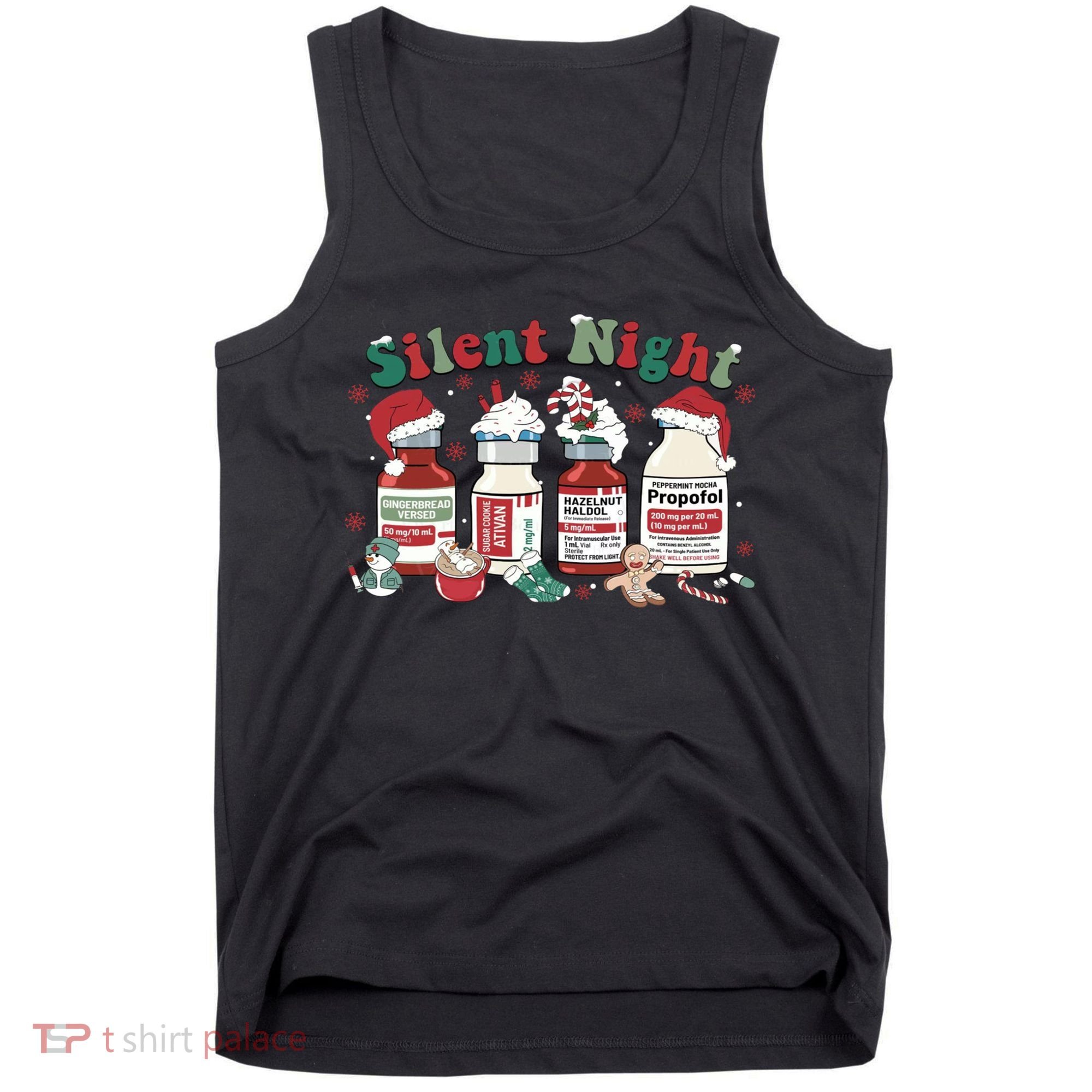 Funny Icu Nurse Christmas Silent Night Gift Tank Top