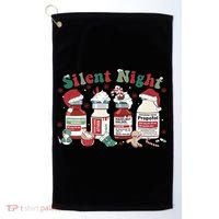 Funny Icu Nurse Christmas Silent Night Gift Golf Towel thumb 0